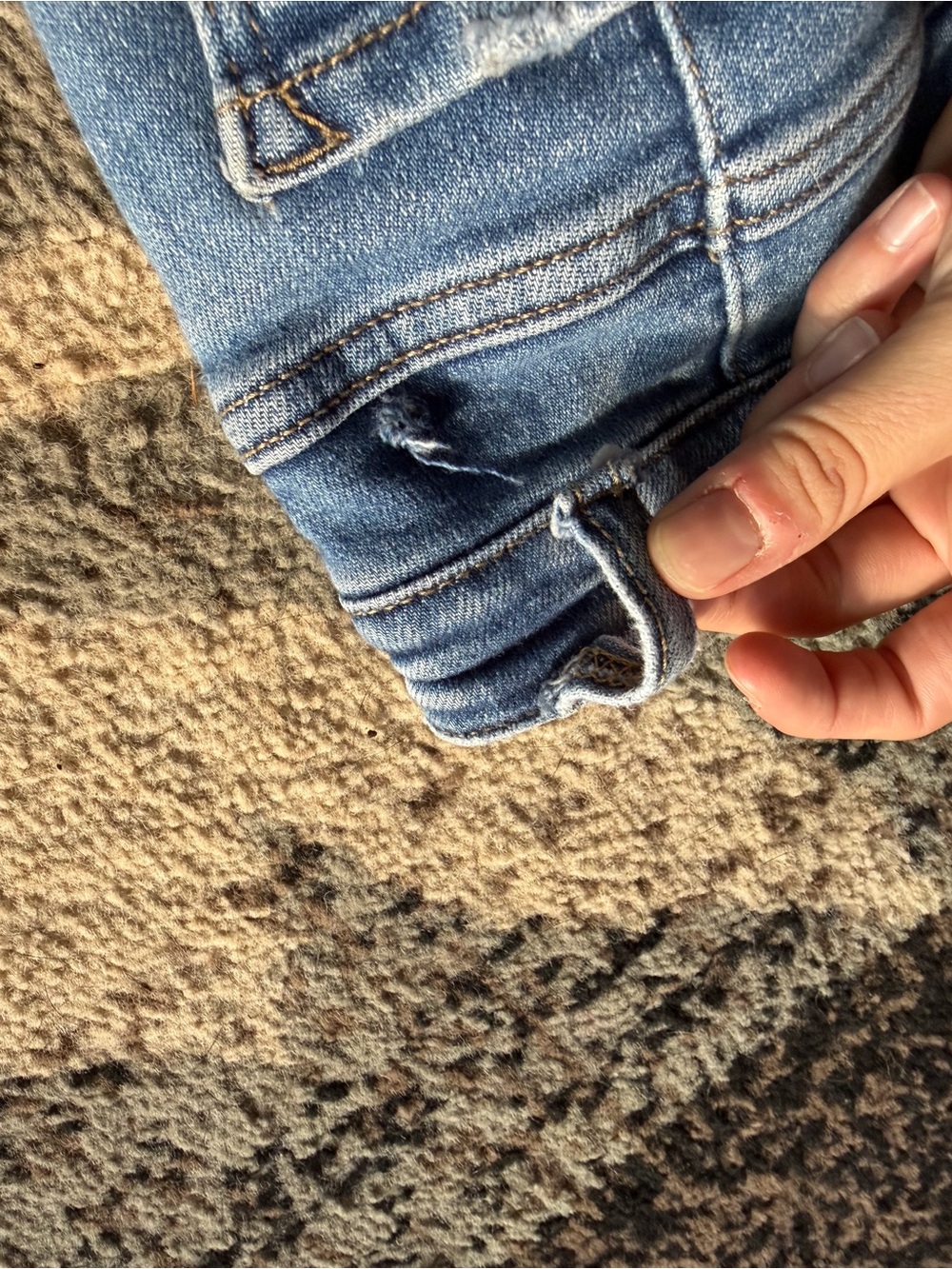 Flying Monkey Medium Blue Distressed Flare Jeans - Picture 3 of 5